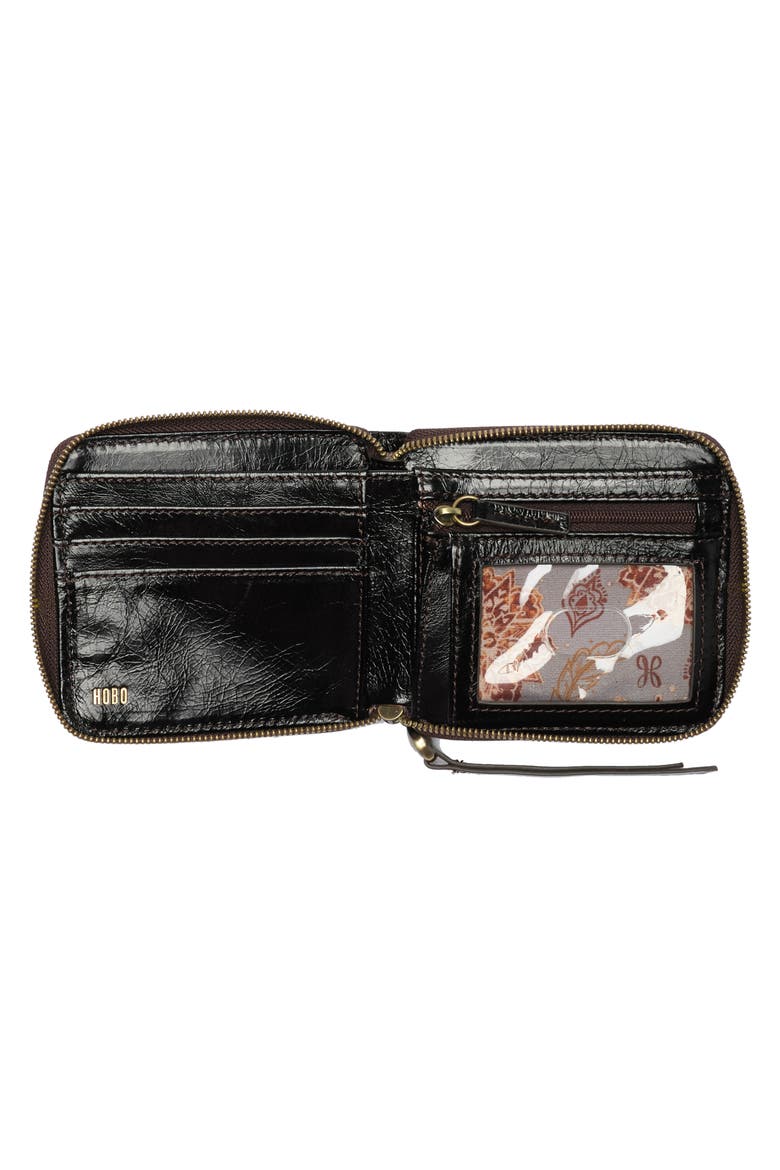 Zippy Leather Wallet, Alternate, color, BLACK