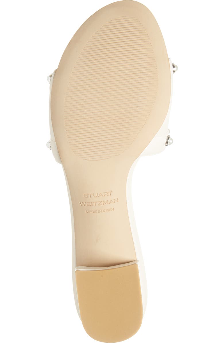 Stuart Weitzman Faux Pearl Slide Sandal, Alternate, color,