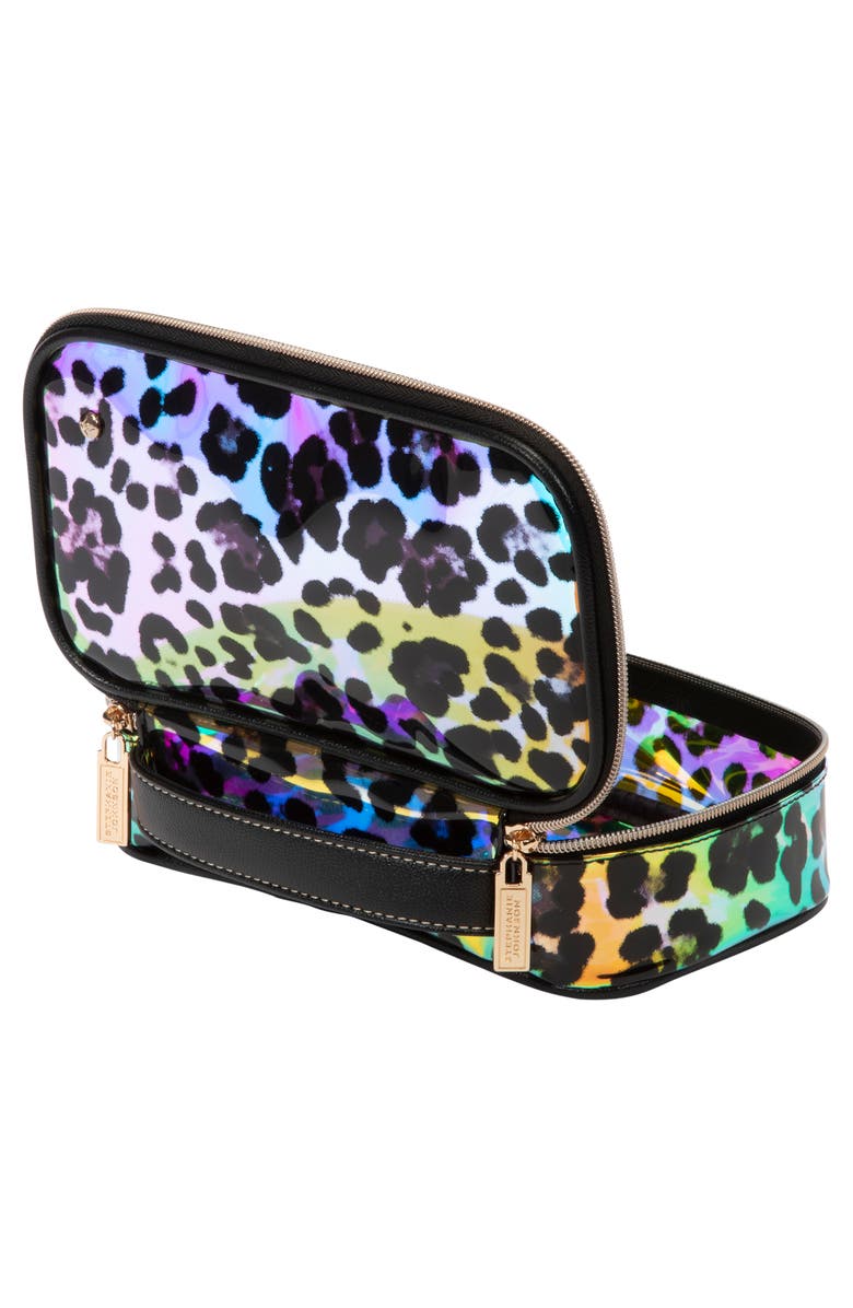 Stephanie Johnson Claire Miami Cheetah Medium Makeup Bag, Alternate, color, 