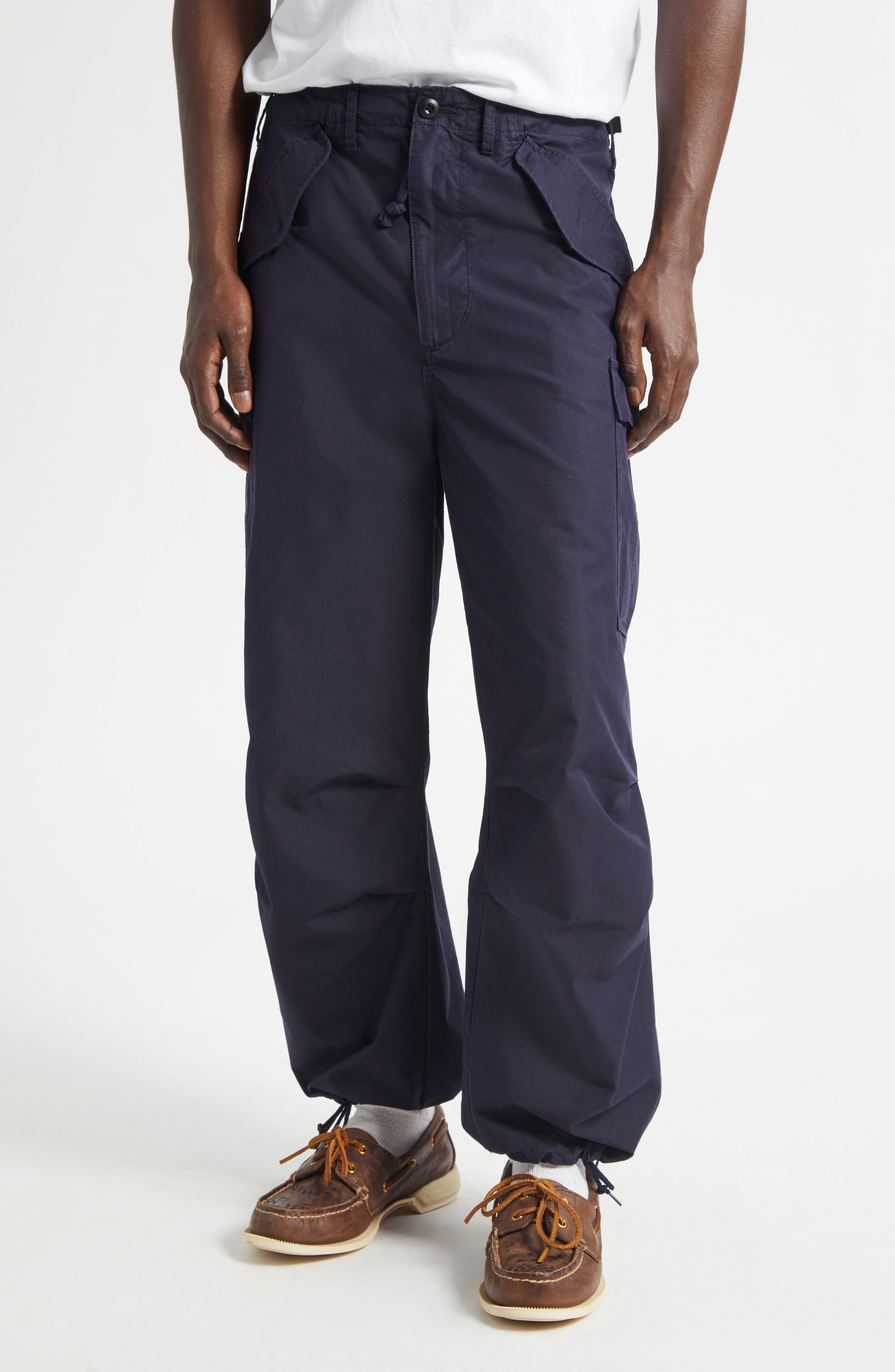 BEAMS Military Cotton & Nylon Oxford Cargo Pants (Men) | Nordstrom