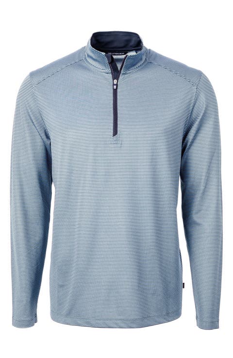 Virtue Micro Stripe Quarter Zip Pullover (Big & Tall)
