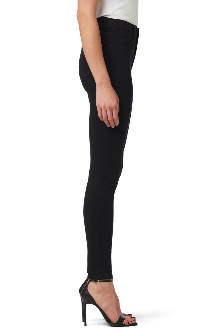 The Charlie High Waist Ankle Skinny Jeans, Alternate, color, BLACK