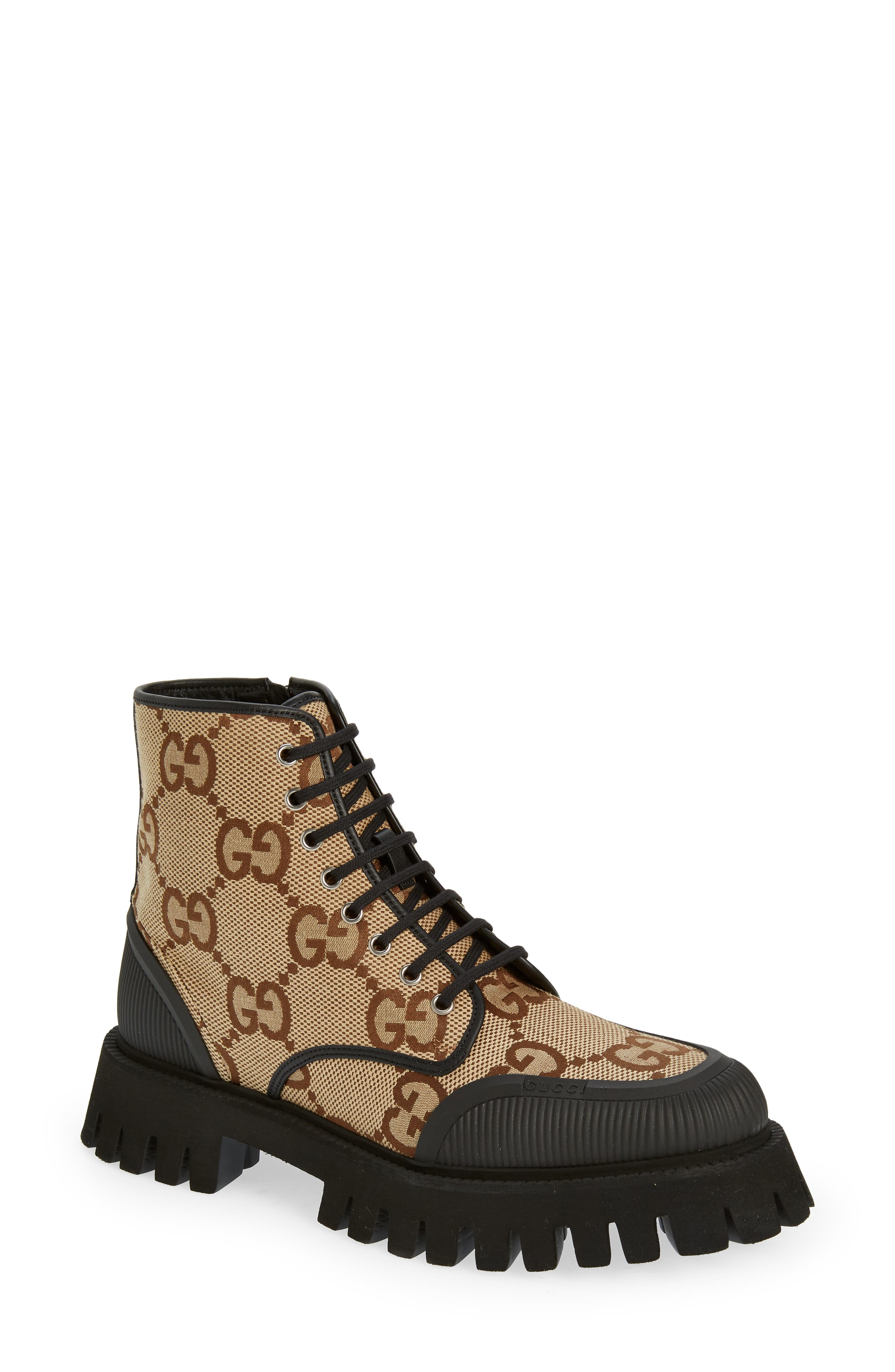 Gucci Maxi GG Supreme Canvas Combat Boot