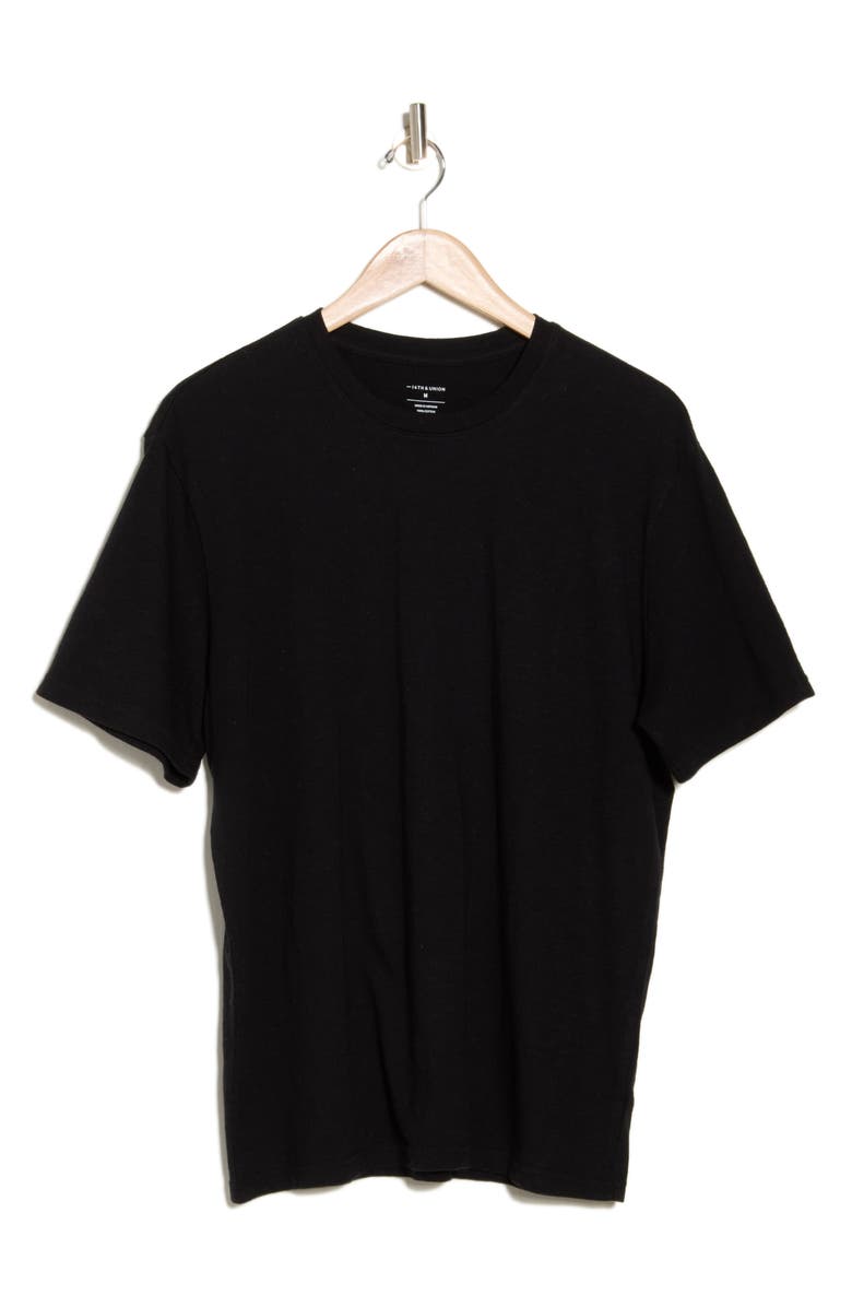 14th & Union Slub Cotton Crewneck T-Shirt, Alternate, color, Black