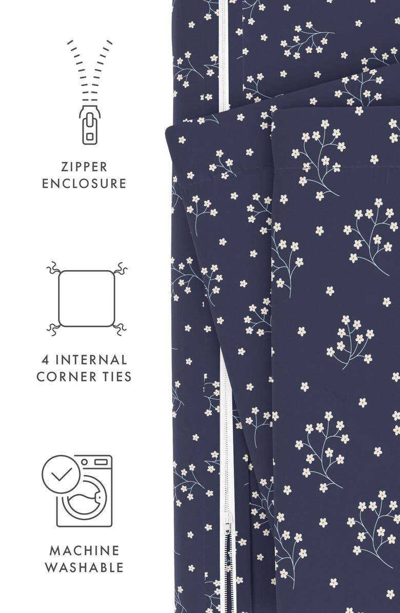 IENJOY HOME Premium Ultra Duvet Cover & Sham Set, Alternate, color, Navy