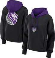 FANATICS Women's Fanatics Black Sacramento Kings Post Up Boxy Pullover Hoodie