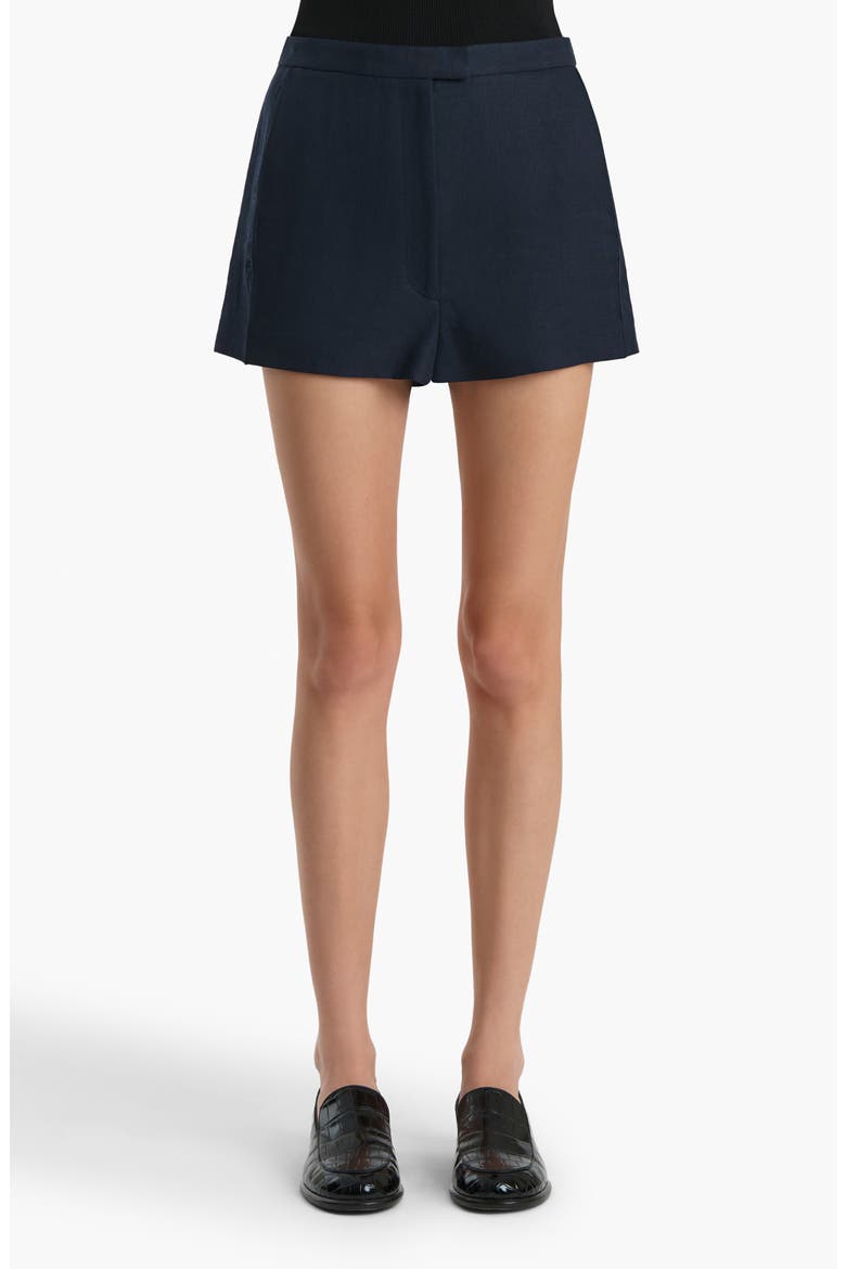 Blane Linen Suiting Shorts, Main, color, DARK NAVY