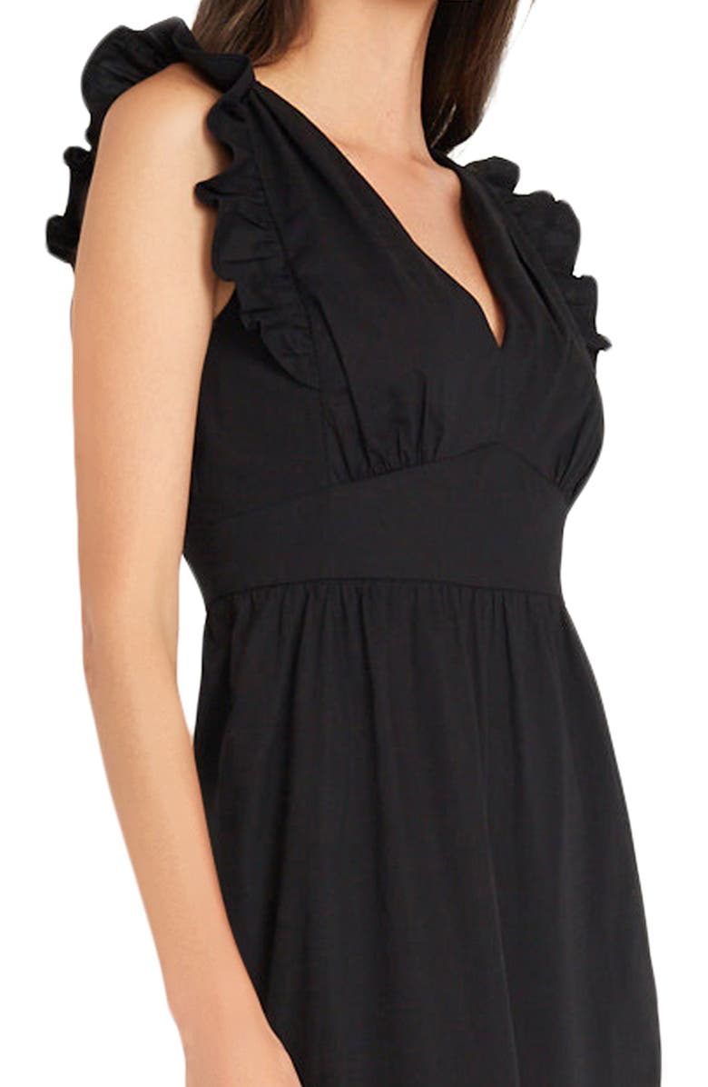 Maggy London V-Neck Sleeveless Solid Maxi Dress, Alternate, color, 