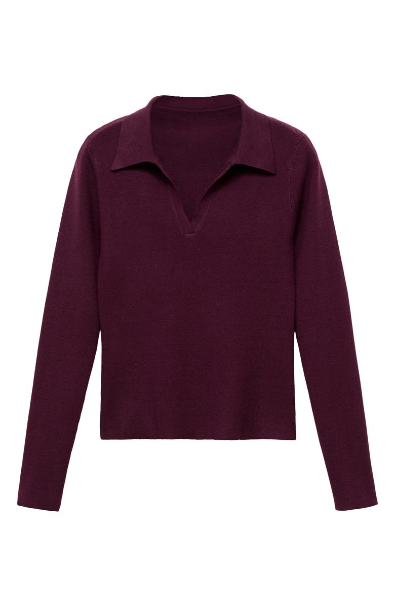 MANGO Long Sleeve Polo Sweater, Main, color, 
