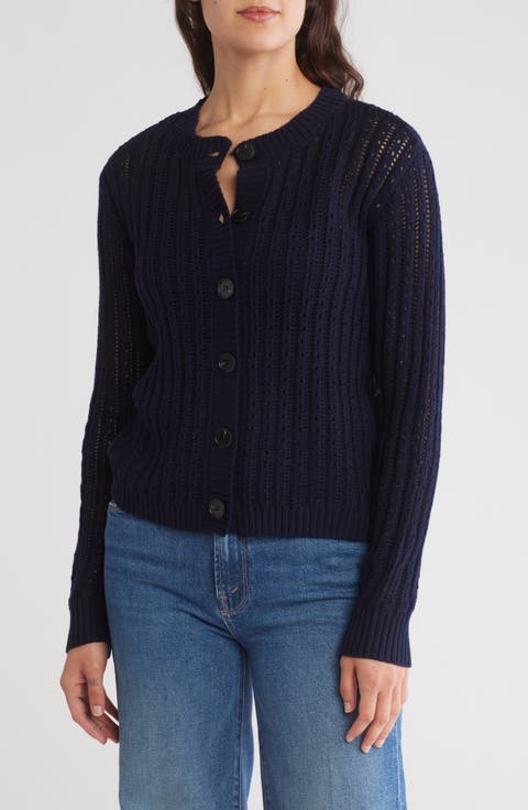 Pointelle Stitch Cardigan