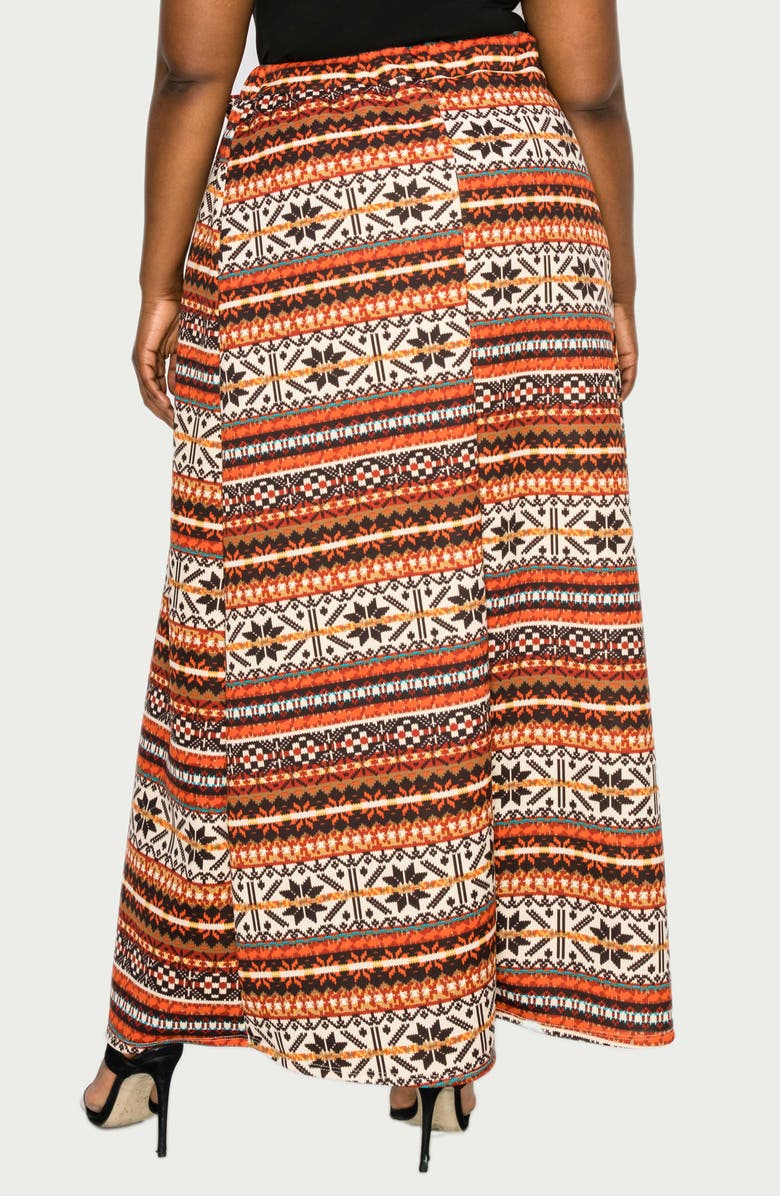 L I V D Ari Wrap Maxi Skirt, Alternate, color, Rust