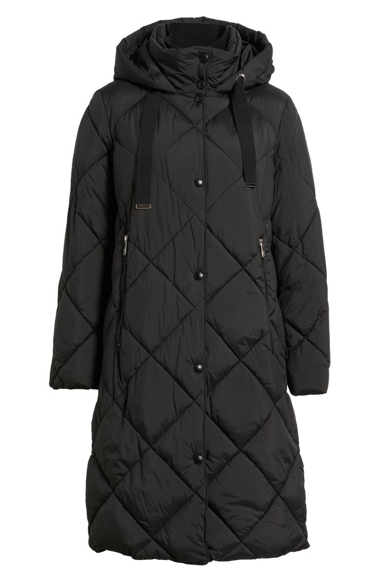 Sam Edelman Hooded Puffer Coat, Alternate, color, Black