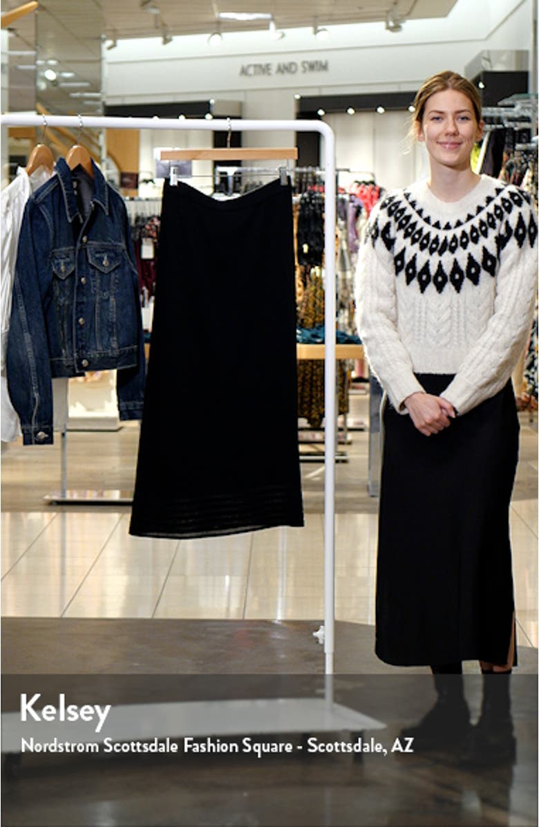 Stripe Hem A-Line Knit Skirt, sales video thumbnail