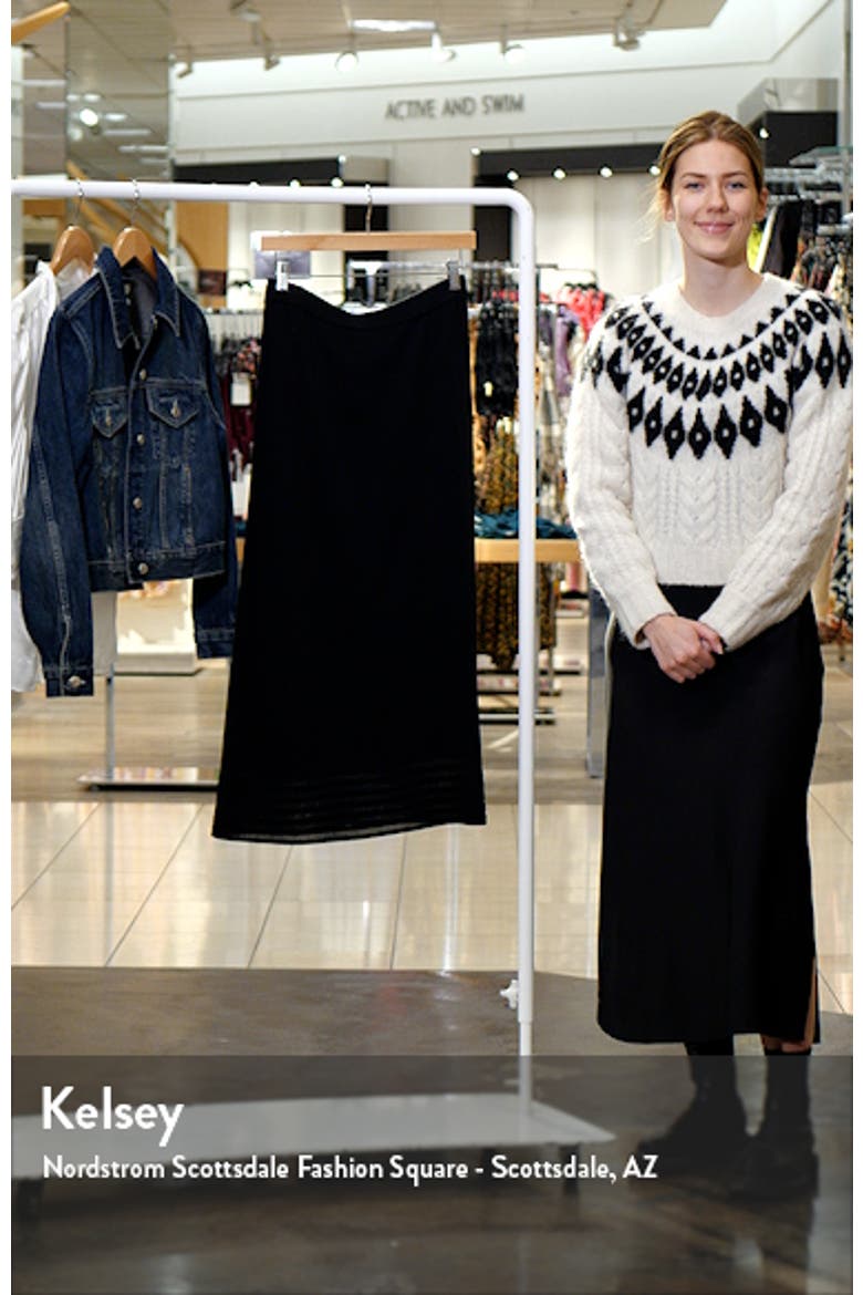 Stripe Hem A-Line Knit Skirt video