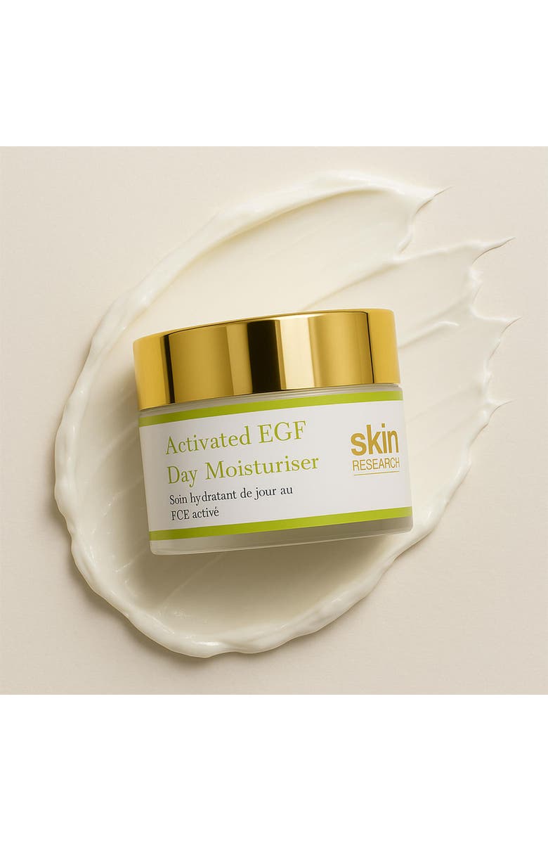 Skin Research Activated EGF Day Moisturiser 50ml for Loss of Firmness, Fine Lines & Wrinkles, Alternate, color, White