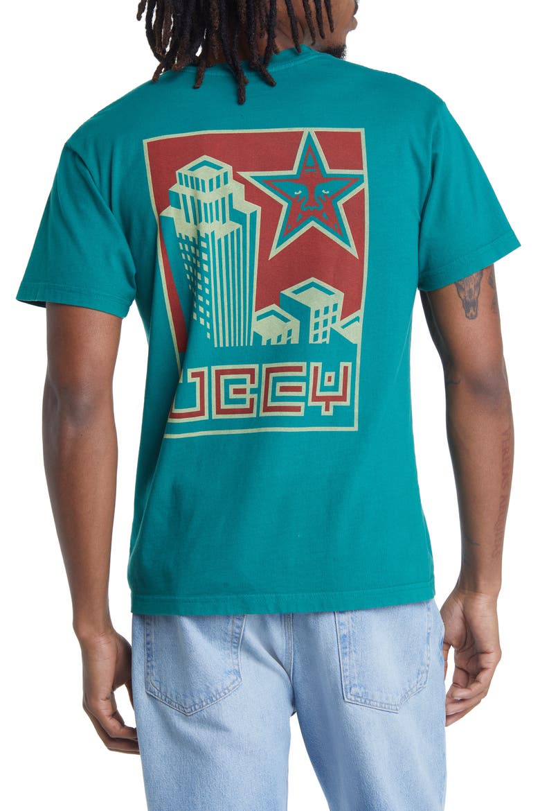 Building Organic Cotton Graphic T-Shirt, Alternate, color, ADVENTURE GREEN