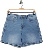 Vigoss High Waist Side Slit Denim Shorts