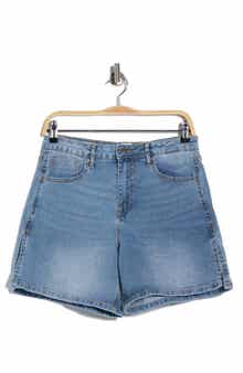 Vigoss High Waist Side Slit Denim Shorts