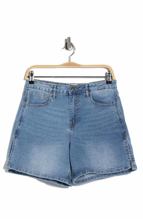 Vigoss High Waist Side Slit Denim Shorts