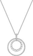 Bony Levy Solstice 18K Gold Double Diamond Circle Pendant Necklace