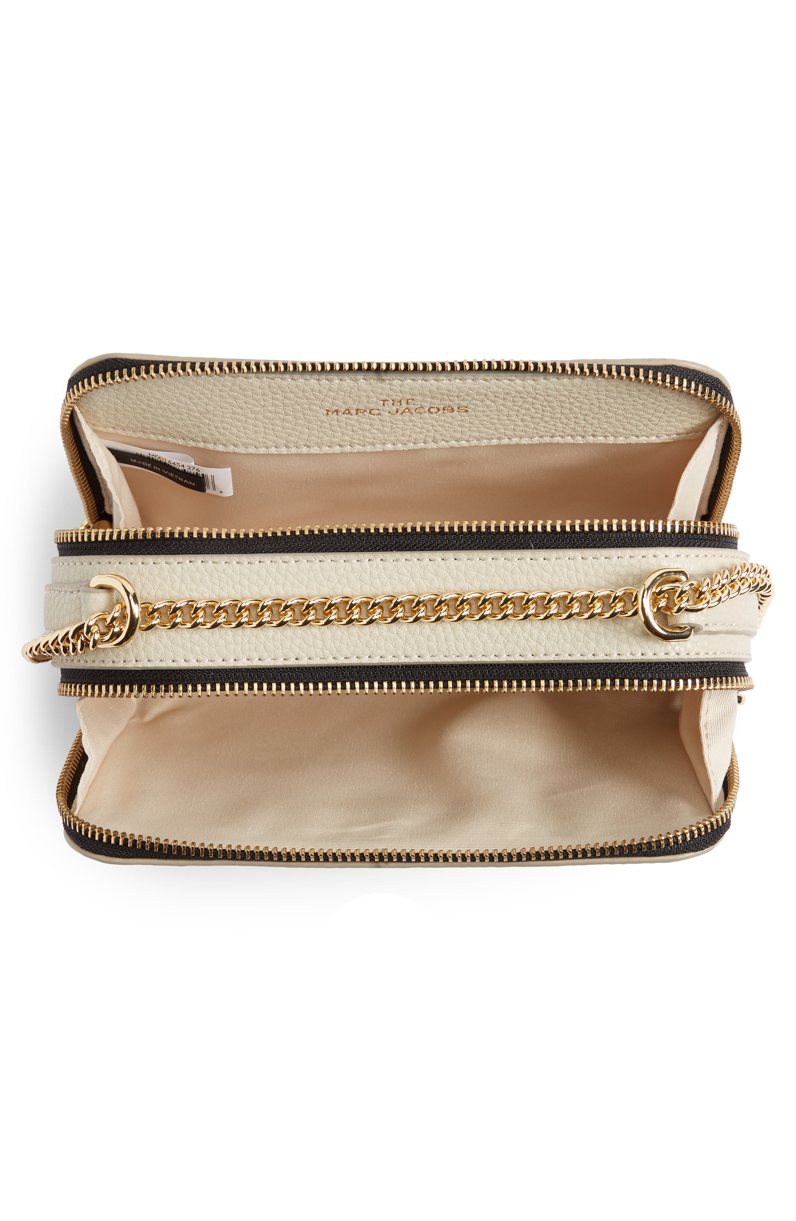 The Marc Jacobs Leather Crossbody Bag, Alternate, color, OATMILK