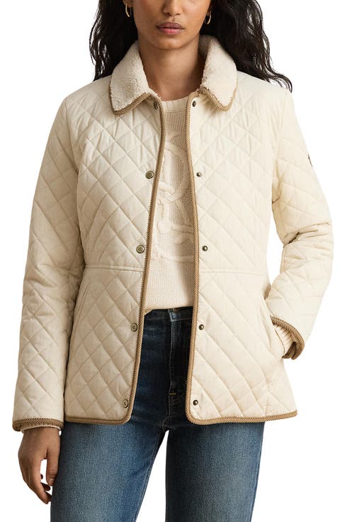 Icon Quilted Blazer with Corduroy Trim