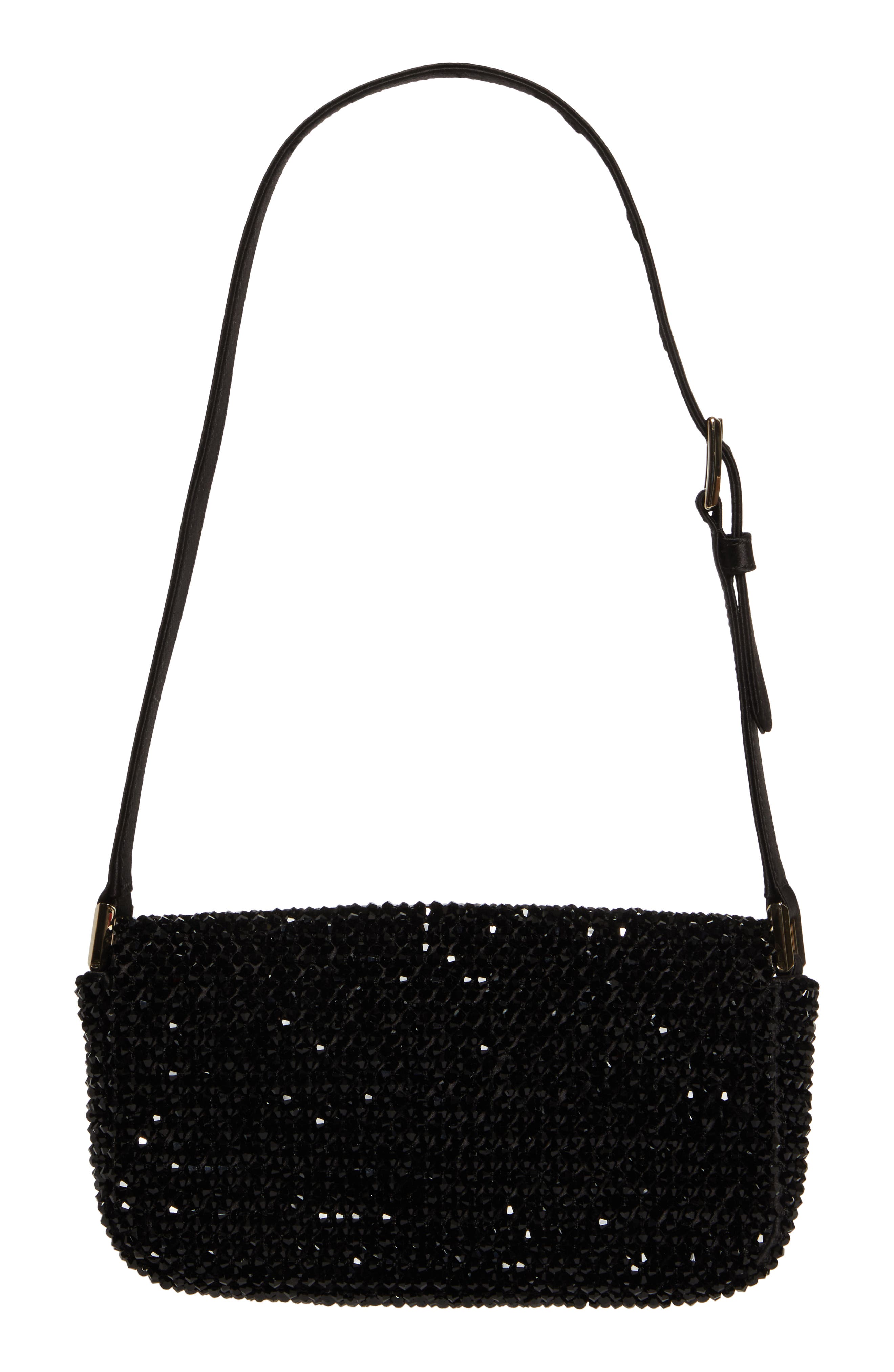 Jimmy Choo Mini Avenue Beaded Shoulder Bag, Alternate, color, 