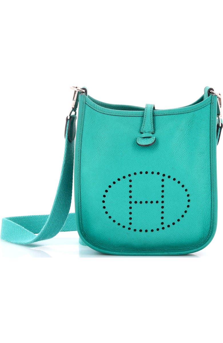 Pre-Owned Hermes Evelyne Bag Gen III Epsom TPM, Main, color, Bleu Paon