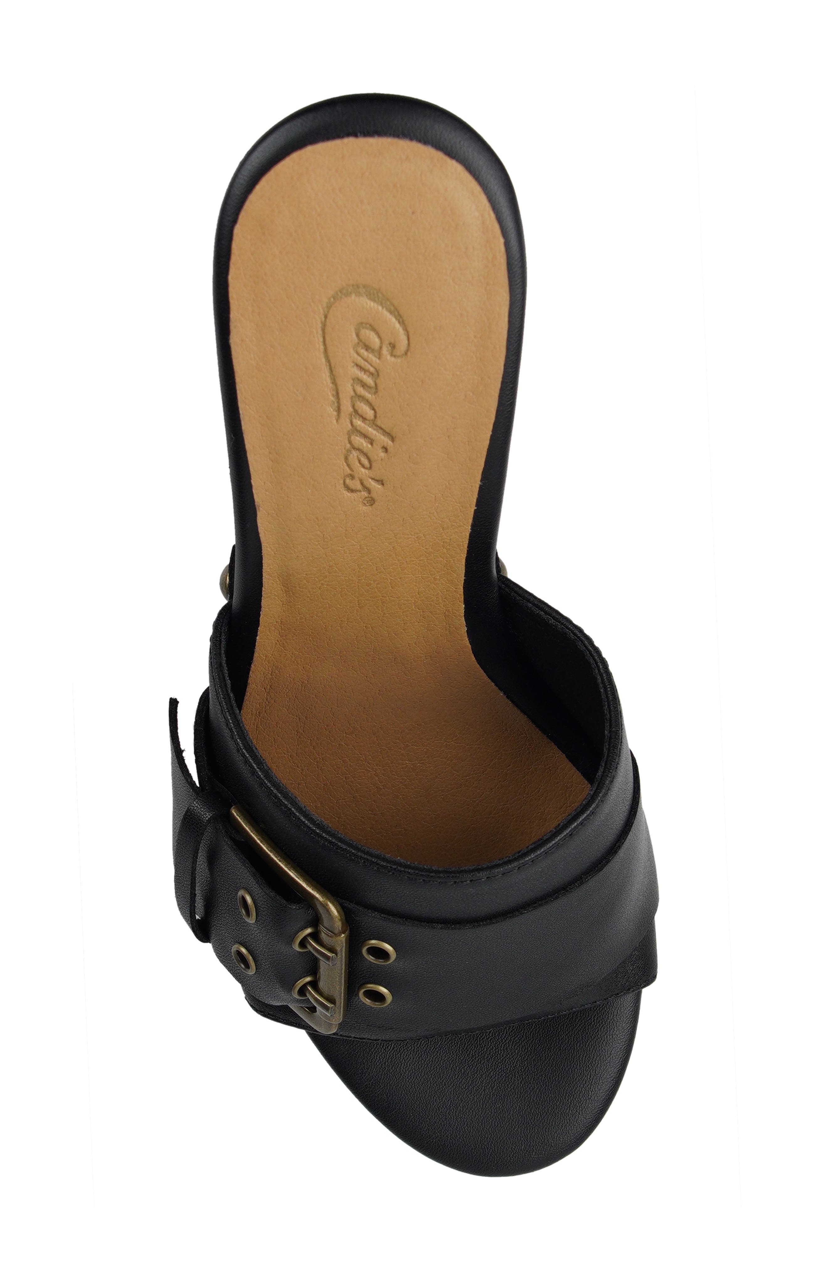 Crista Platform Slide Sandal, Alternate, color, BLKLT