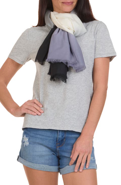 Dip Dye Wool & Cashmere Scarf