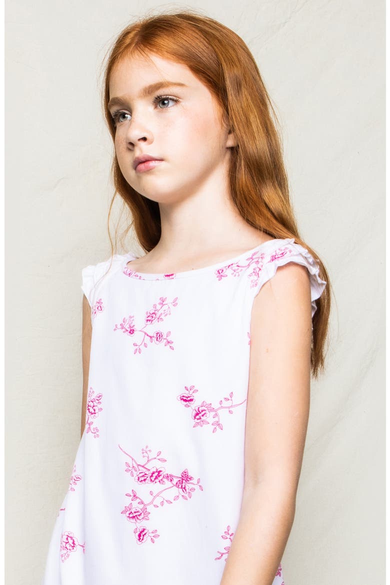 Indigo Floral Amelie Nightgown, Alternate, color, ENGLISH ROSE