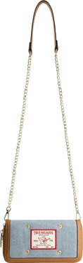 True Religion Buddha Patch Double Zip Chain Wallet