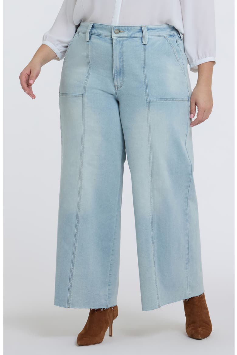 Simone Raw Hem High Waist Wide Leg Utility Jeans, Main, color, DESERT SHORELINE