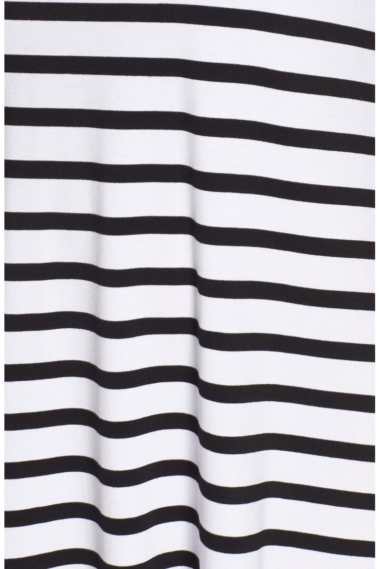 Stripe Sleeveless A-Line Dress, Alternate, color, WHITE/ BLACK
