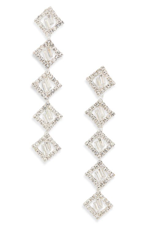 Crystal Linear Drop Earrings