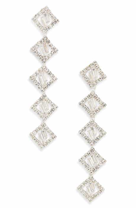 Tasha Crystal Linear Drop Earrings