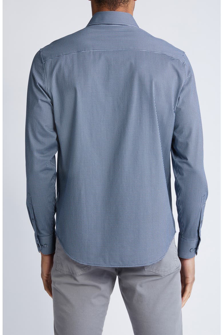 James OoohCotton® Micropattern Button-Up Shirt, Alternate, color, NAVY