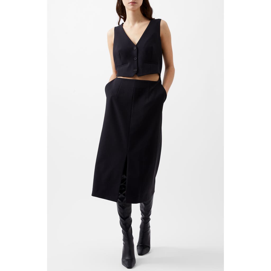 French Connection Gemma Cutout Vest Dress In Black