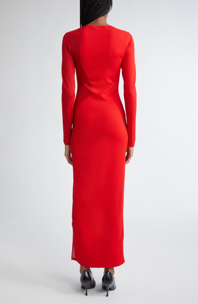 Stella McCartney Miracle Long Sleeve Compact Knit Dress, Alternate, color, Lipstick Red