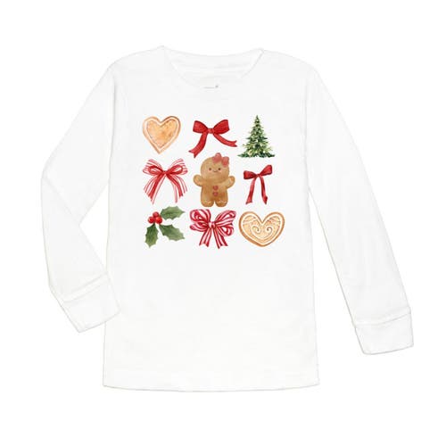Sweet Wink Gingerbread Cutie Christmas Long Sleeve Shirt In White