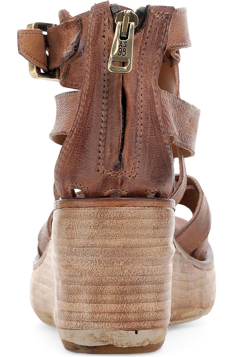 A.S.98 Norman Platform Wedge Sandal, Alternate, color, Whiskey