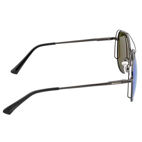Breed Lyra Mirror Coating Pilot Mens Sunglasses Bsg061bl In Black/blue