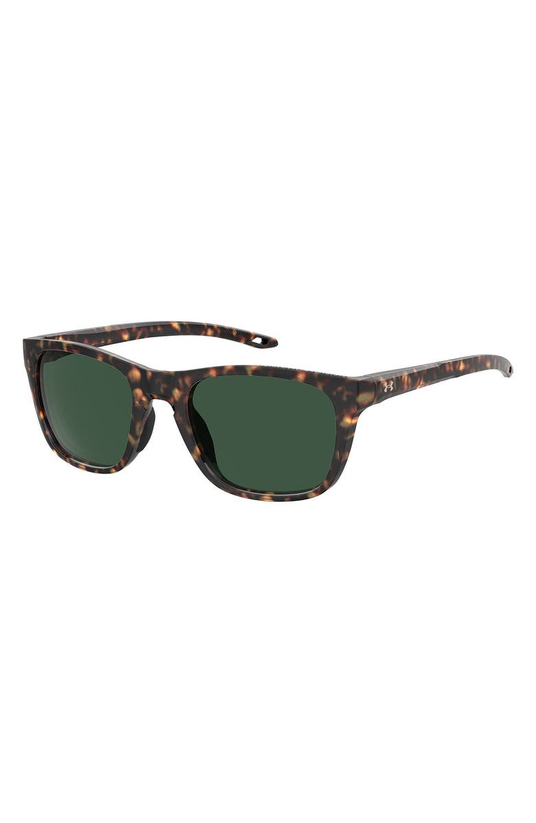 Under Armour 55mm Square Sunglasses, Alternate, color, Havana Brown