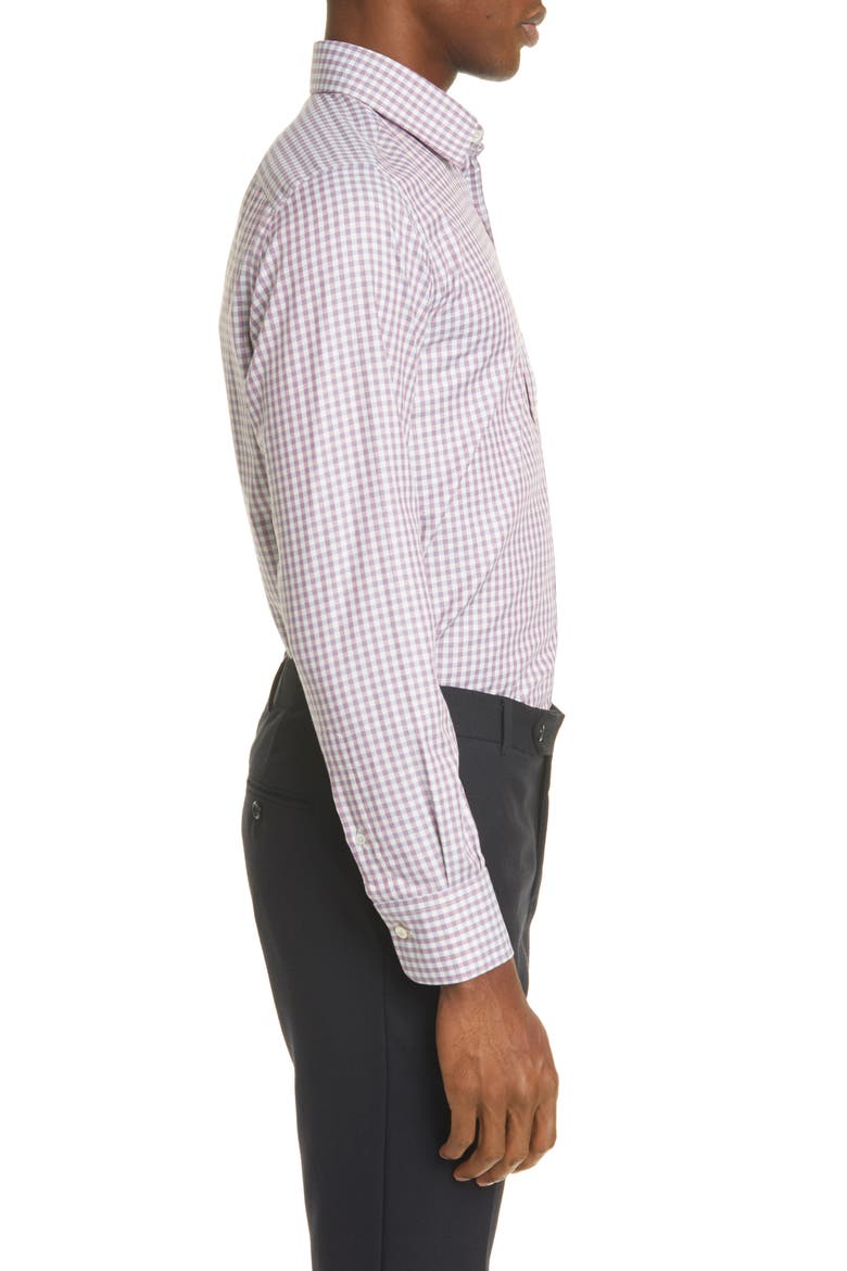 Classic Fit Check Button-Up Shirt, Alternate, color, BERRY
