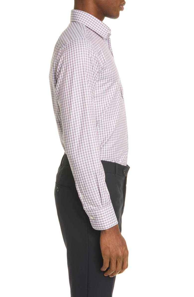 Canali Classic Fit Check Button-Up Shirt, Alternate, color,