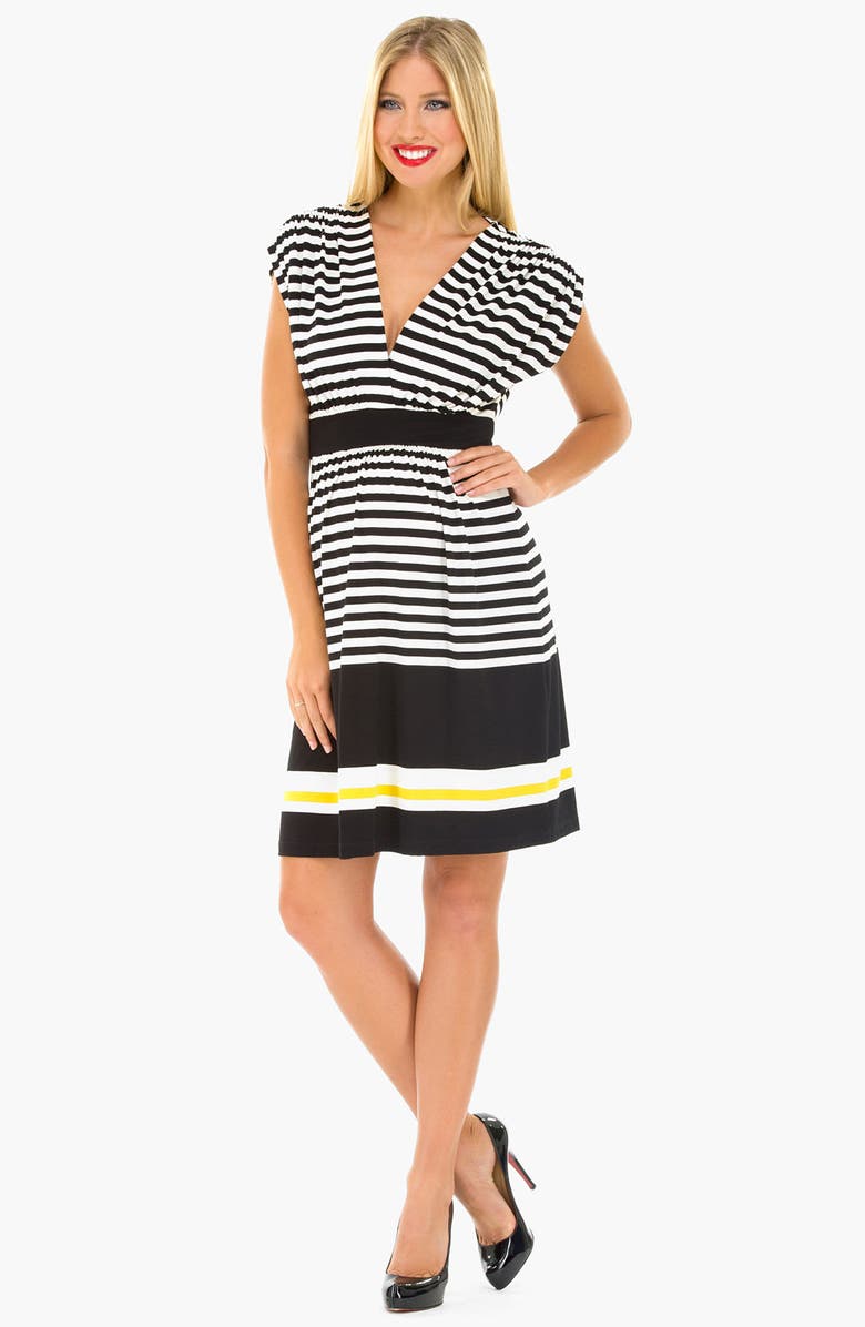 Olian Maternity Kimono Stripe Dress, Main, color, 