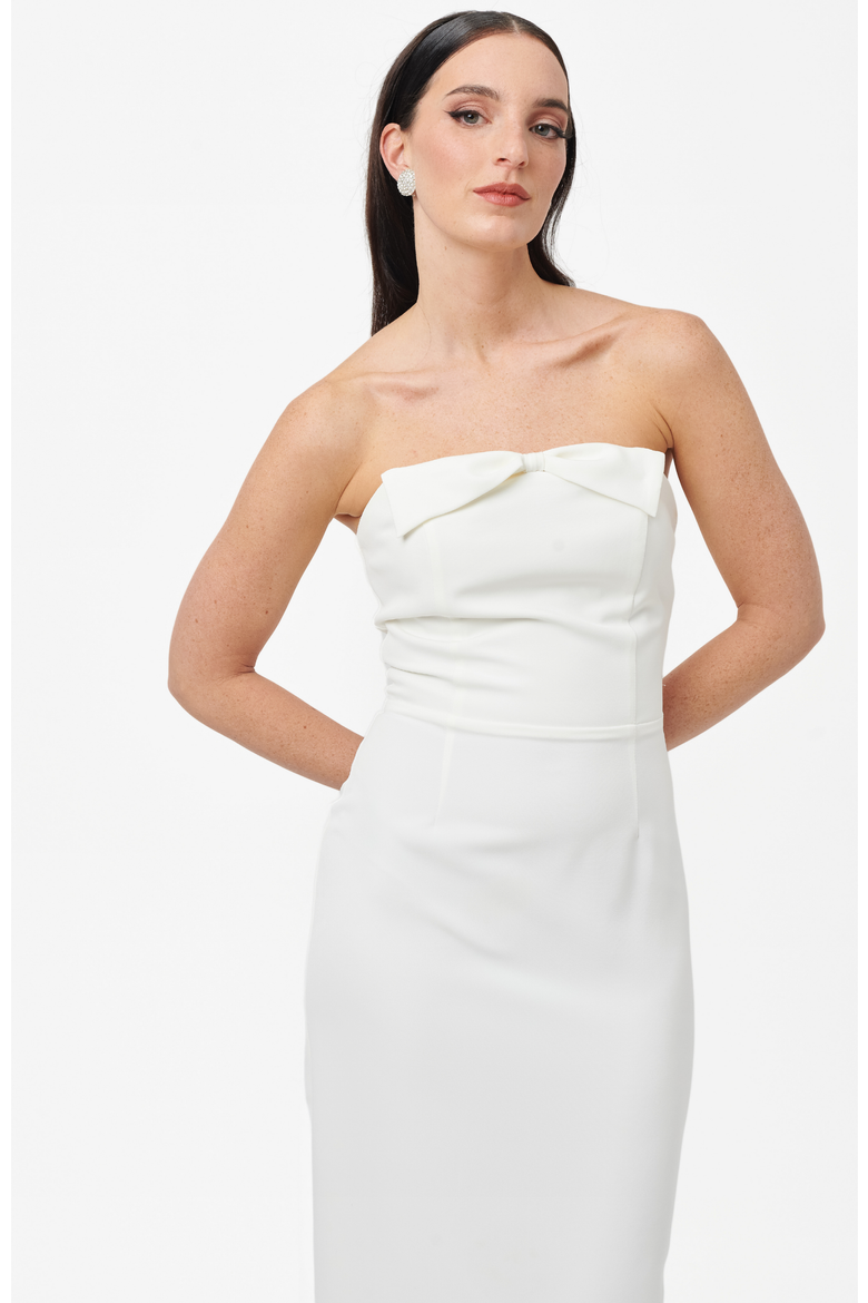 Barbi Midi Dress, Alternate, color, Ecru
