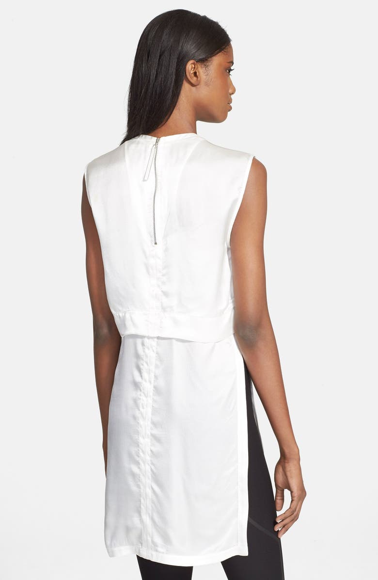 Helmut Lang Layered High/Low Silk Top, Alternate, color, 