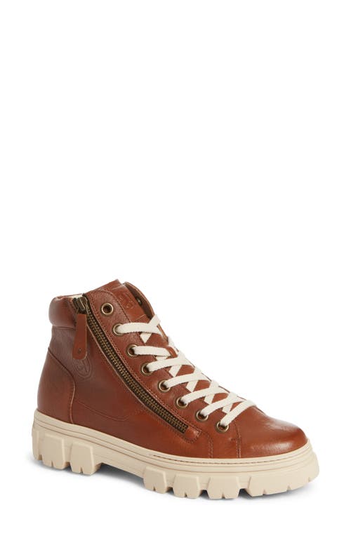 Paul Green Novie Lace-up Bootie In Brown
