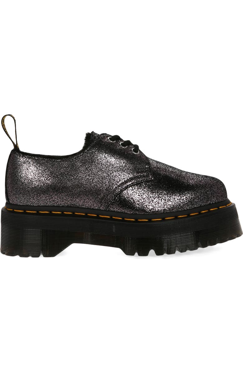 Dr. Martens 1461 Quad Faux Fur Lined Platform Derby, Alternate, color,